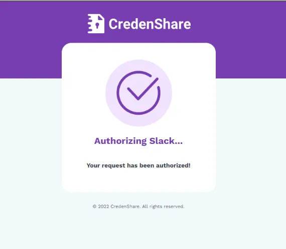 Slack App Permissions Authorized